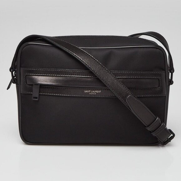 Yves Saint Laurent Black Nylon/Leather Small Camp Camera Crossbody Bag - Picture 5 of 10